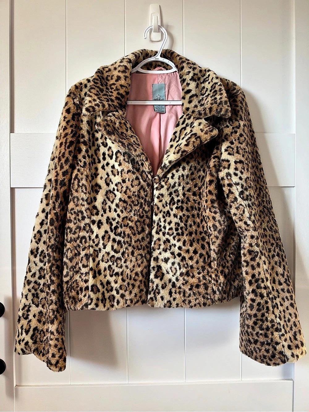 Rock & Republic Leopard Faux Fur Jacket XL